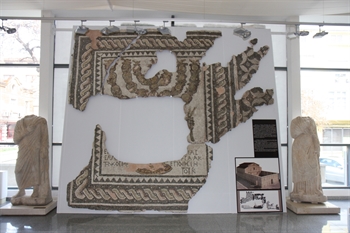 A FRAGMENT OF MOSAIC OF A SYNAGOGUE - THE FIRST AND ONLY ATTESTED ANCIENT SYNAGOGUE IN BULGARIAN LANDS